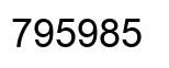 Number 795985 black image