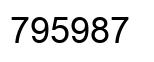 Number 795987 black image
