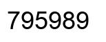 Number 795989 black image