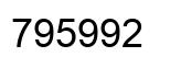Number 795992 black image