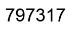 Number 797317 black image