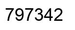 Number 797342 black image
