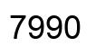 Número 7990 imagen negro
