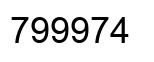 Number 799974 black image