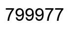 Number 799977 black image