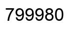 Number 799980 black image