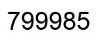 Number 799985 black image