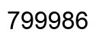 Number 799986 black image