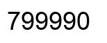 Number 799990 black image