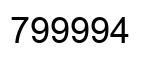 Number 799994 black image