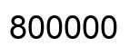 Number 800000 black image