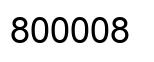 Number 800008 black image
