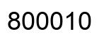Number 800010 black image