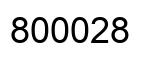Number 800028 black image
