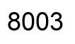 Número 8003 imagen negro