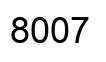 Número 8007 imagen negro