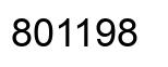 Number 801198 black image