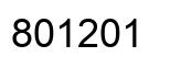 Number 801201 black image