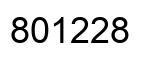 Number 801228 black image