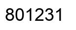 Number 801231 black image