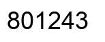 Número 801243 imagen negro