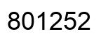 Número 801252 imagen negro