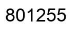 Número 801255 imagen negro