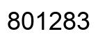 Number 801283 black image