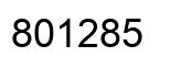 Número 801285 imagen negro