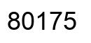 Number 80175 black image