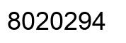 Número 8020294 imagen negro