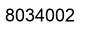 Number 8034002 black image