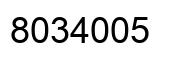 Number 8034005 black image