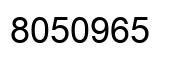 Number 8050965 black image