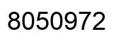 Number 8050972 black image