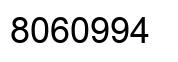 Number 8060994 black image