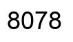 Number 8078 black image