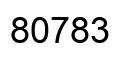Número 80783 imagen negro