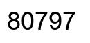 Número 80797 imagen negro