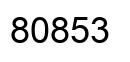 Número 80853 imagen negro