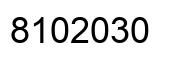 Number 8102030 black image