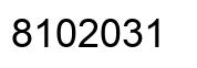 Number 8102031 black image