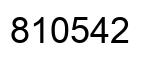 Number 810542 black image