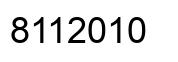 Número 8112010 imagen negro