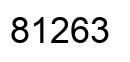 Número 81263 imagen negro