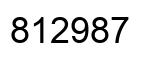 Number 812987 black image