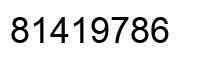 Número 81419786 imagen negro