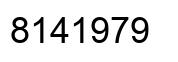 Number 8141979 black image