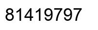 Number 81419797 black image