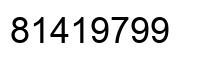 Number 81419799 black image
